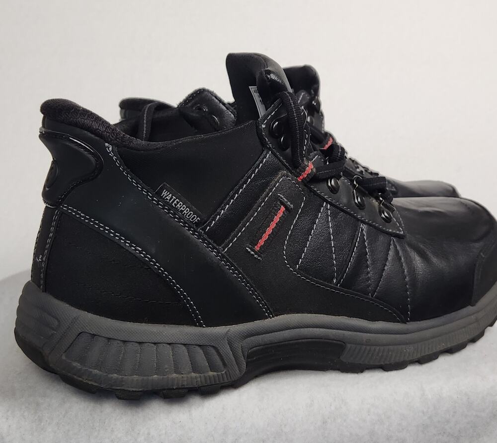 Size 10 - OrthoFeet Dalton - Hands Free Waterproof Black Mens Boot